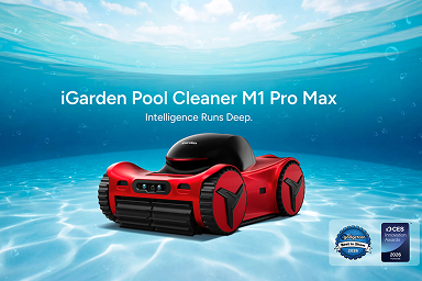 Igarden M1 Pro Max, lauréat du prix de l'innovation Ces 2026, est lancé en tant que premier nettoyeur de piscine bionique à double vision au monde