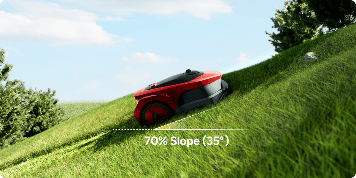 Le robot tondeuse iGarden L AWD Series conquiert facilement les pentes raides difficiles