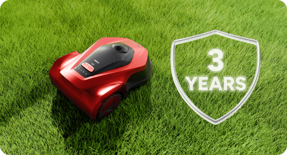 La tondeuse à gazon robotisée iGarden L AWD Series offre une garantie de 3 ans