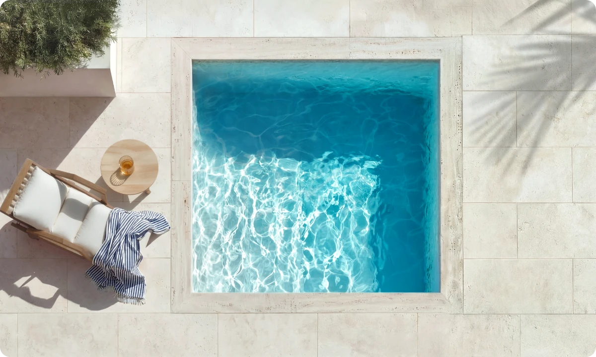 courant de nage iGarden série X polyvalente compatible avec les petites piscines carrées
