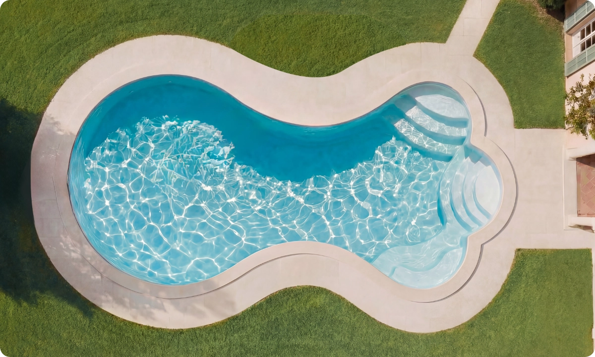 courant de nage iGarden série X polyvalente compatible avec les grandes piscines de forme non standard