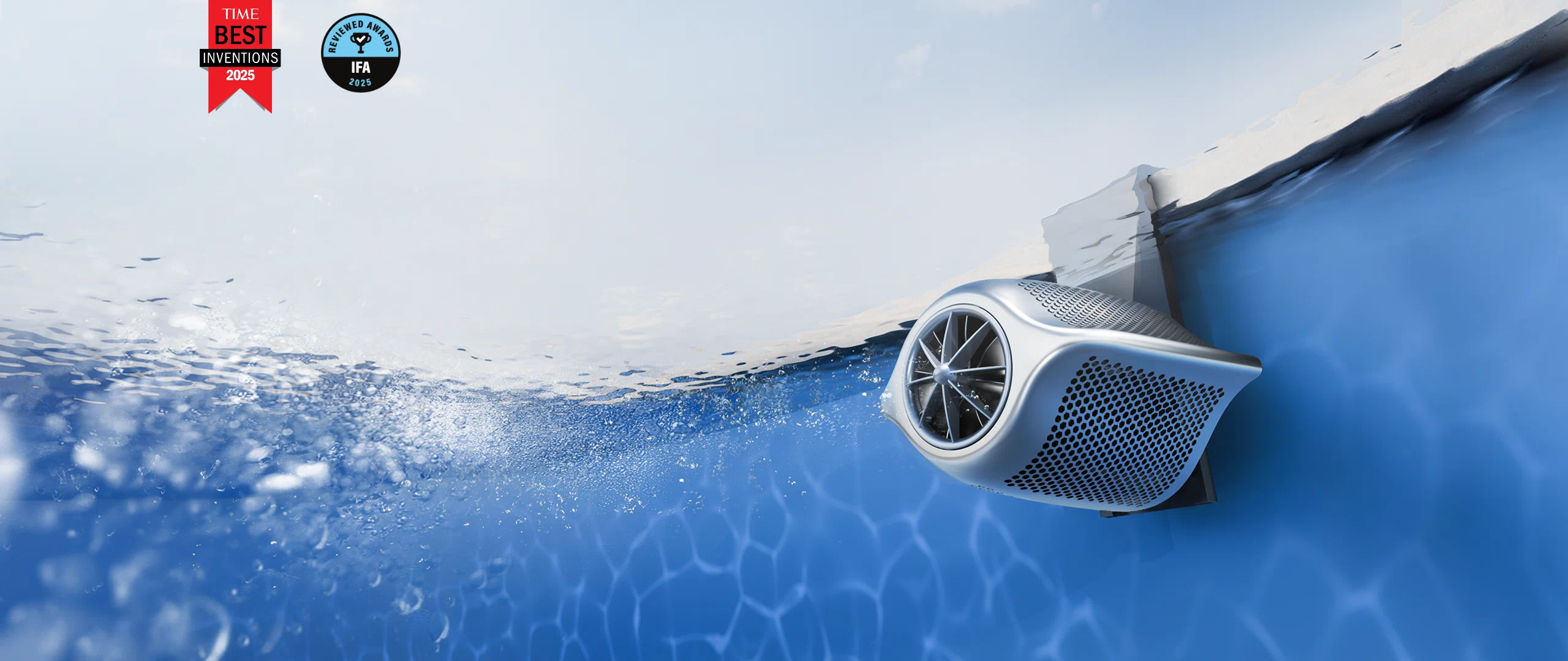 Machine à contre-courant murale iGarden Swim Jet série P fonctionnant dans une piscine domestique