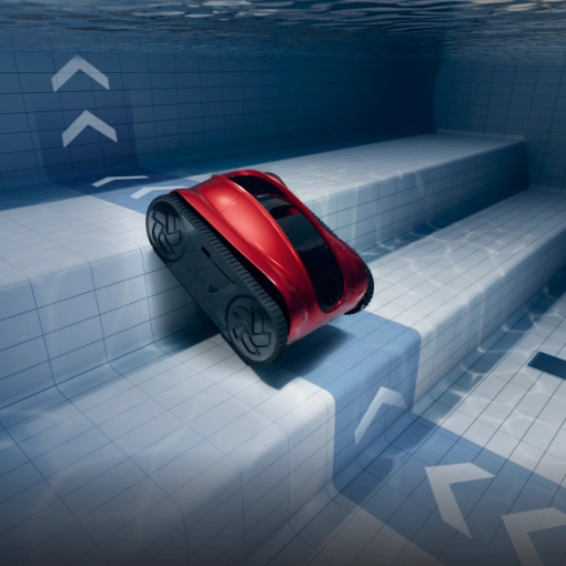 iGarden Pool Cleaner K Pro marches de piscine à grimper sous l'eau mettant en valeur la mobilité adaptative